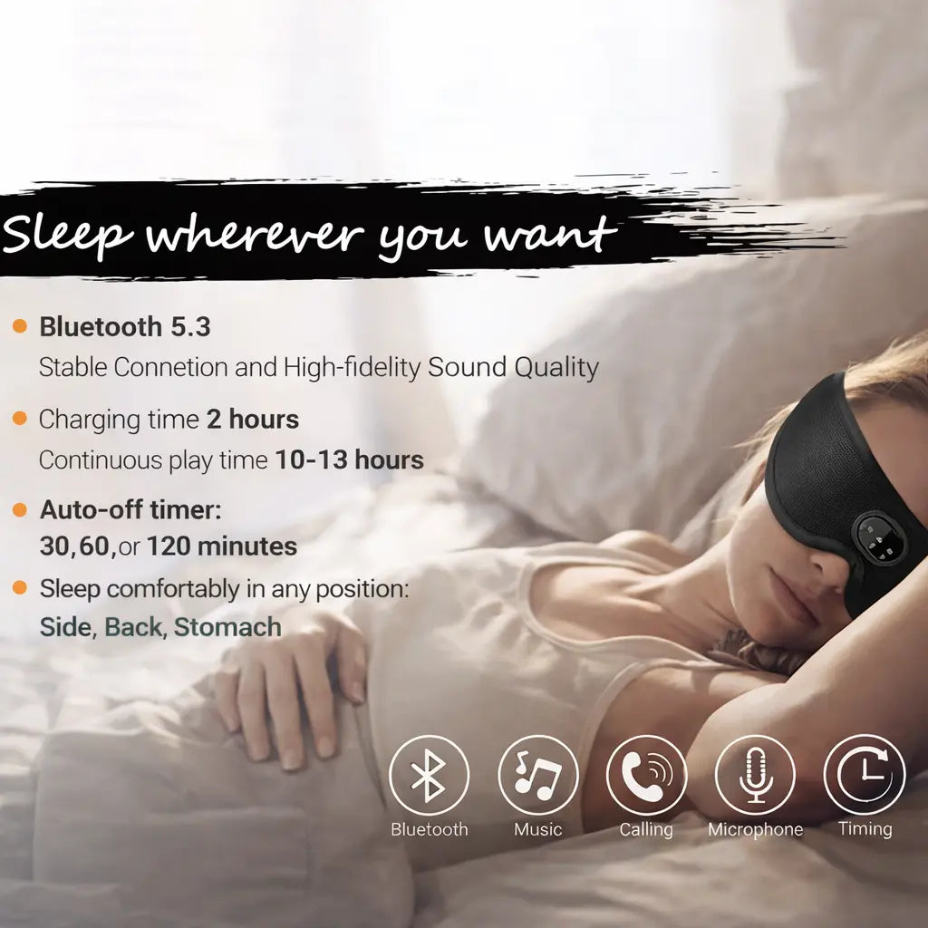 3D SLEEP MASK WITH BLUETOOTH AUDIO