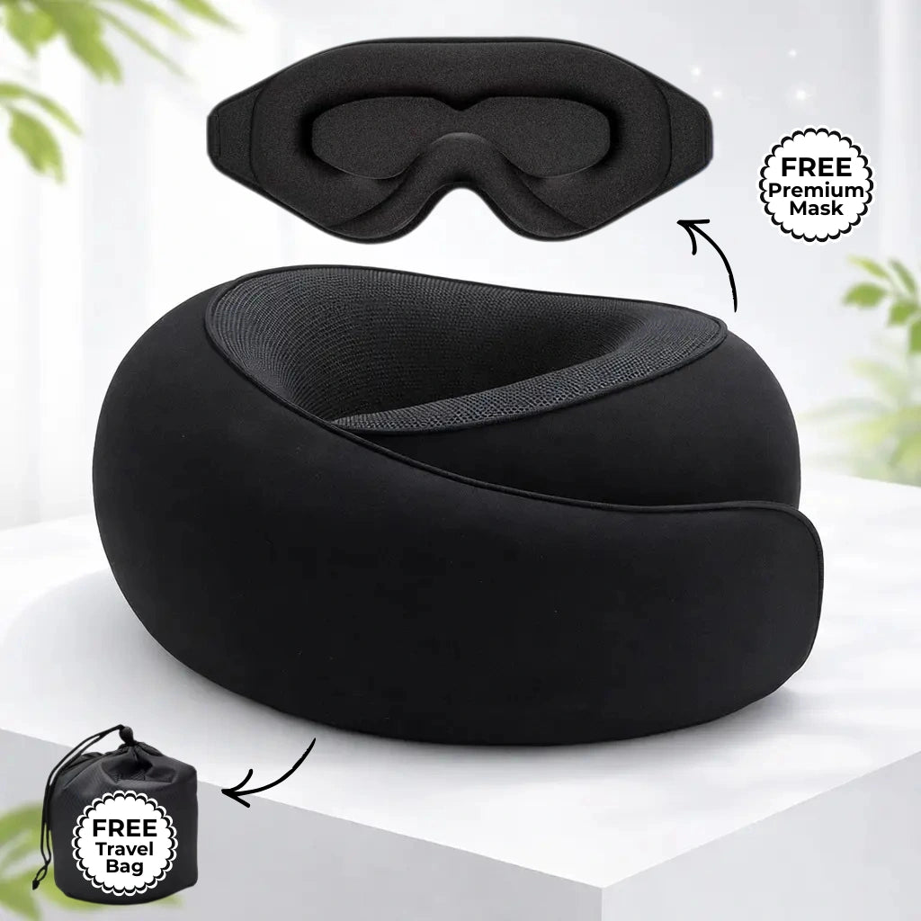 Snooze Moments® Travel Pillow + Free Mask