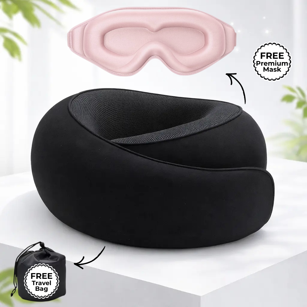 Snooze Moments® Travel Pillow + Free Mask