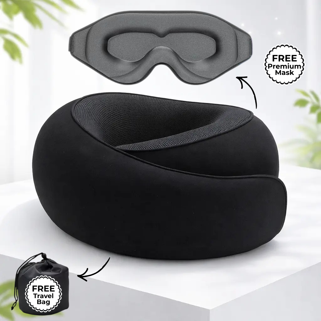 Snooze Moments® Travel Pillow + Free Mask