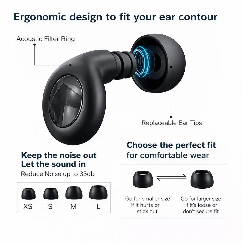 BOUCHONS D'OREILLES EN SILICONE CONFORTABLES POUR LE SOMMEIL