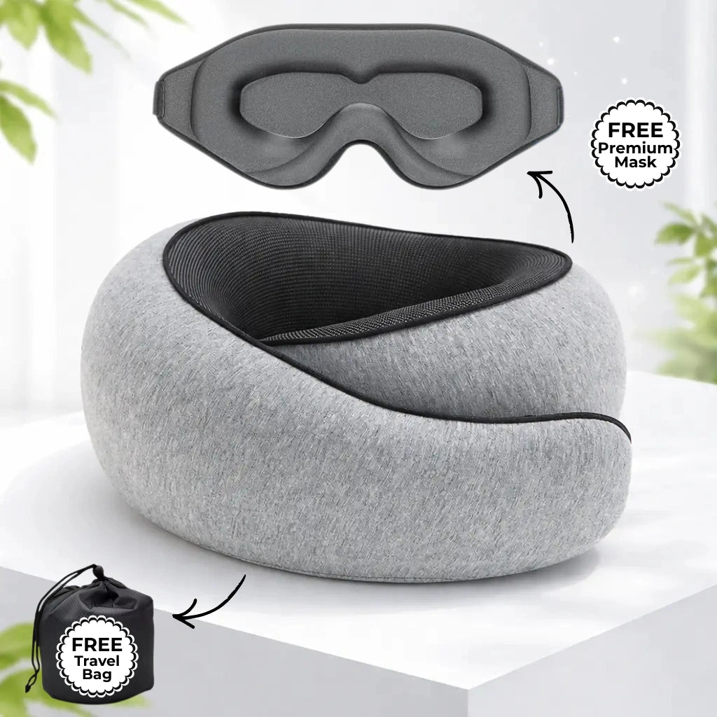 Snooze Moments® Travel Pillow + Free Mask