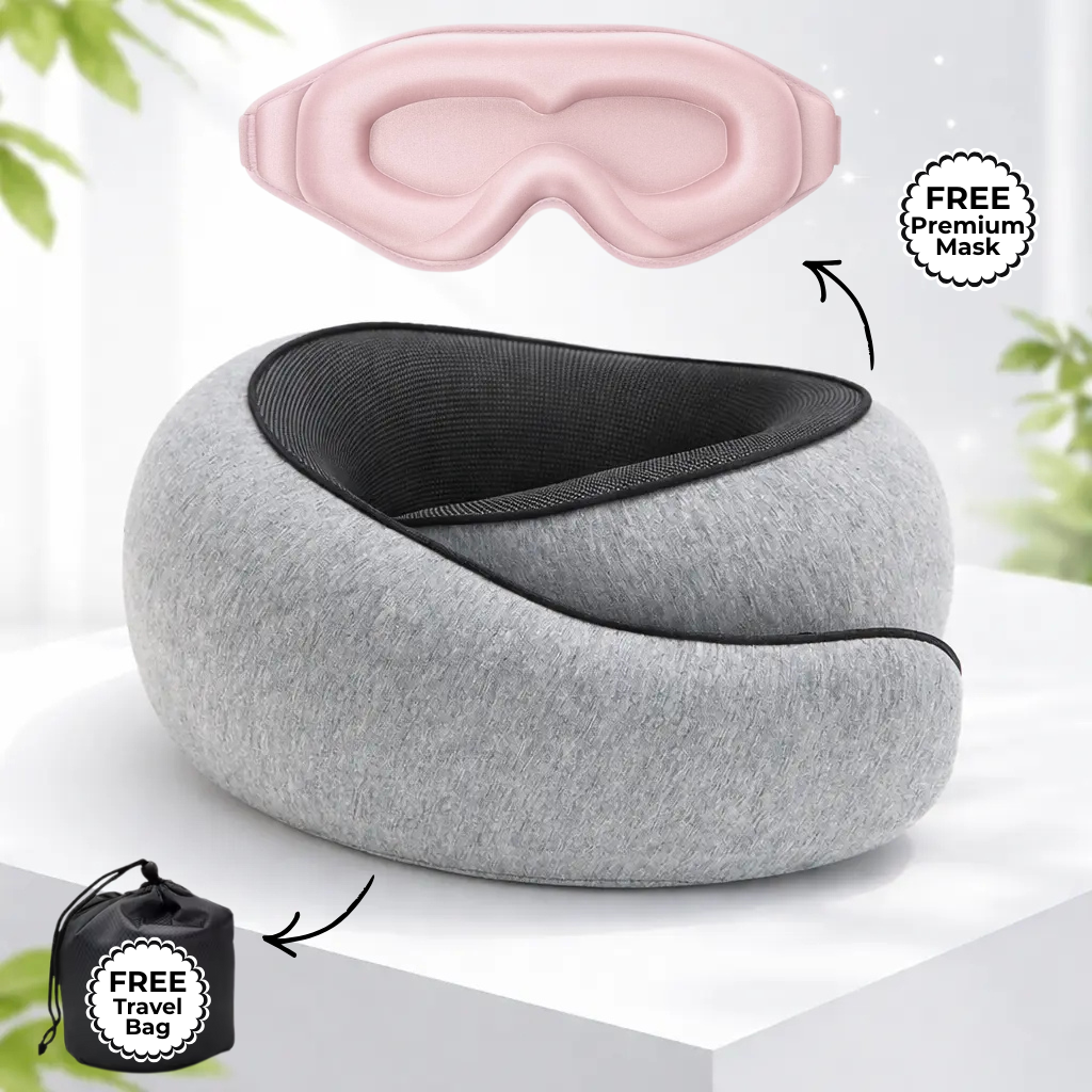 Snooze Moments® Travel Pillow + Free Mask
