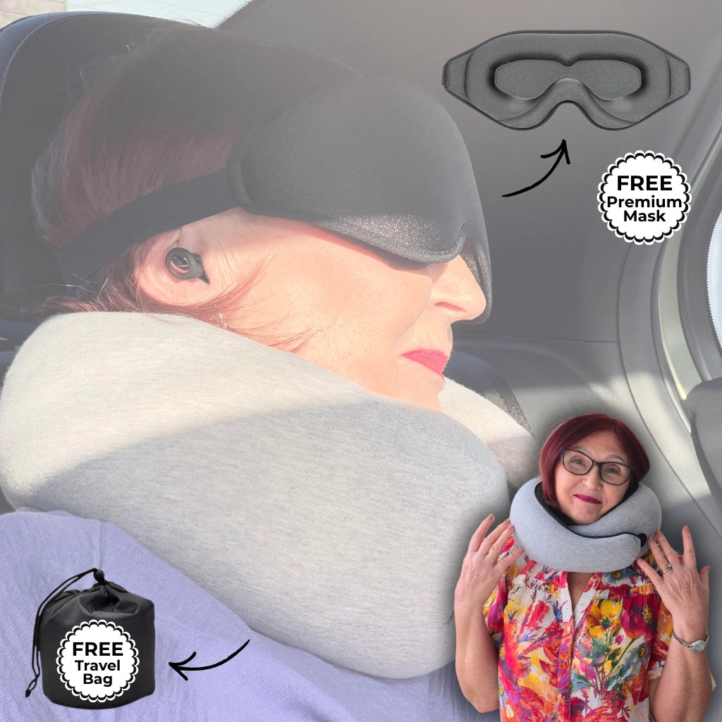 Snooze Moments® Travel Pillow + Free Mask