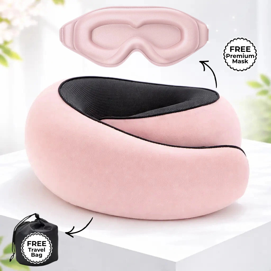 Snooze Moments® Travel Pillow + Free Mask
