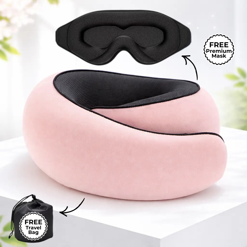 Snooze Moments® Travel Pillow + Free Mask