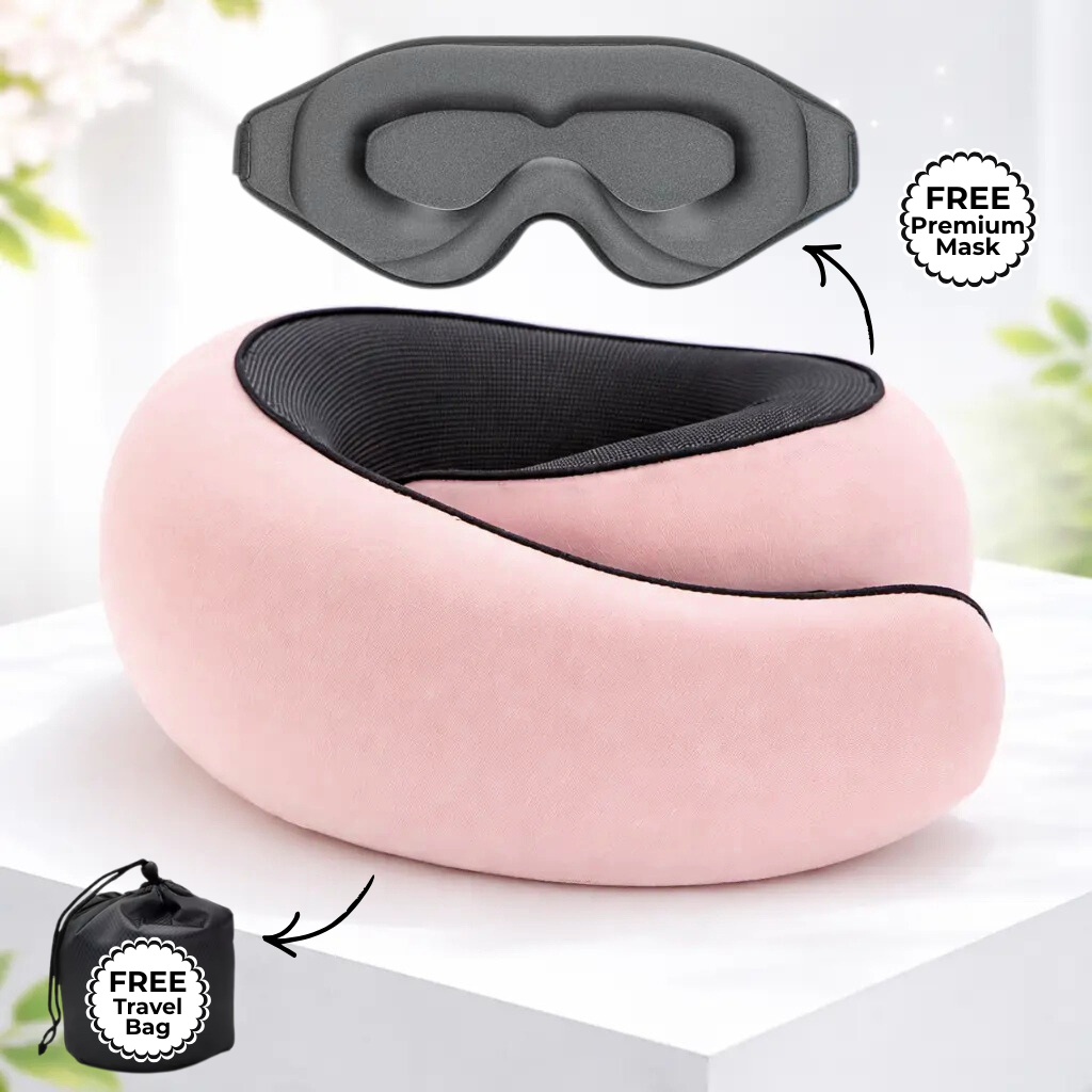 Snooze Moments® Travel Pillow + Free Mask
